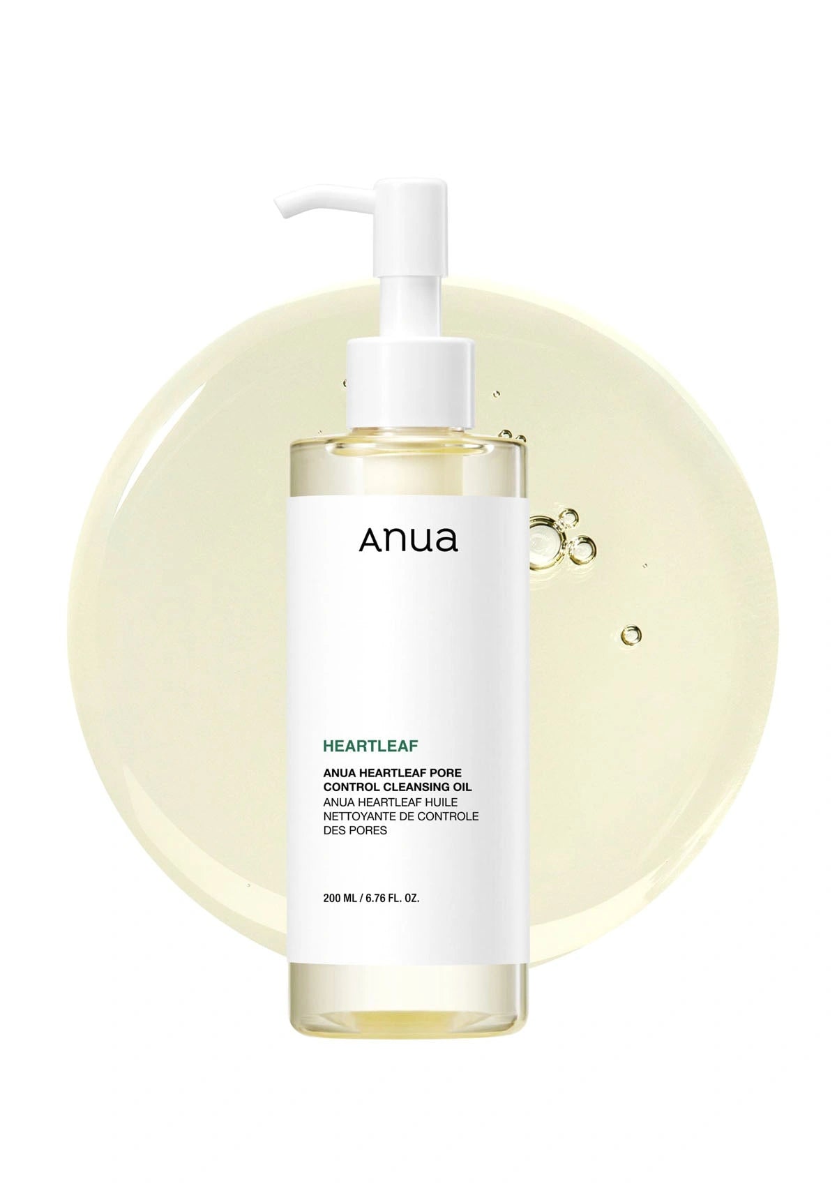 Anua Heartleaf skincare product with pump on a white background